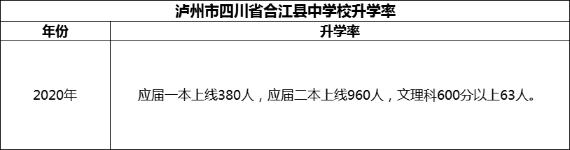 2024年瀘州市四川省合江縣中學(xué)校升學(xué)率怎么樣？